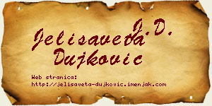 Jelisaveta Dujković vizit kartica